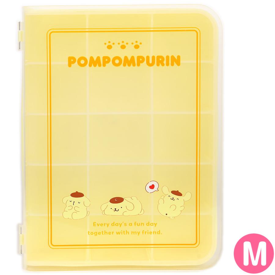 新品 サンリオ 喫茶サンリオ プリンケース 小物入れ ポムポムプリン ブック形収納ケース M 小物入れ 透明フタ インテリア