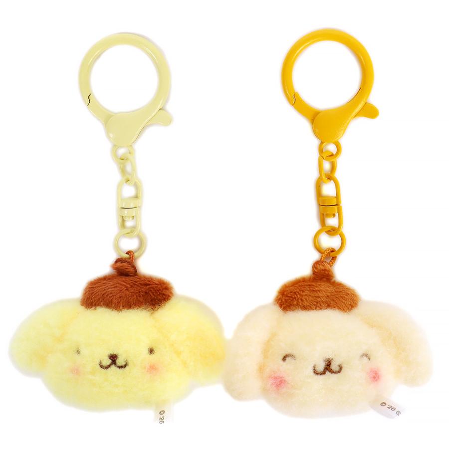 ポムポムプリン ミニマスコットキーホルダー 2個セット お揃いニコにこ