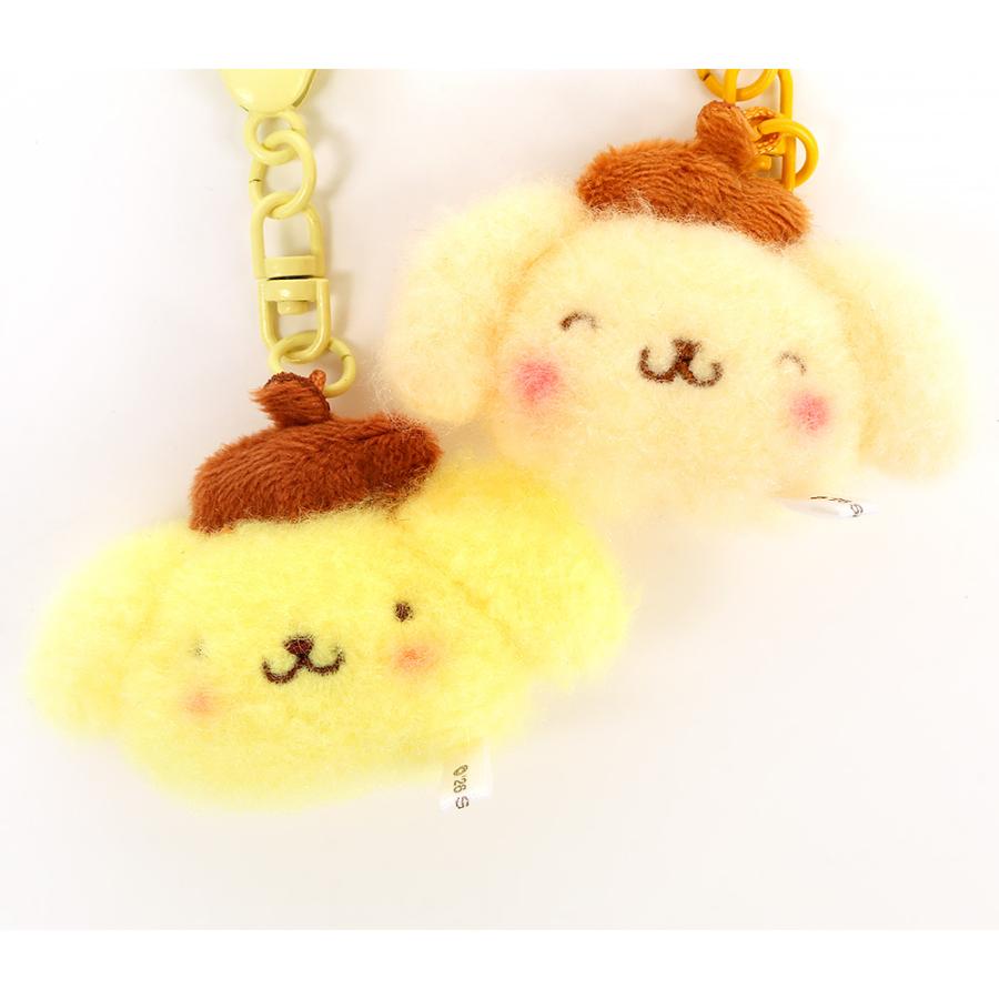 ポムポムプリン ミニマスコットキーホルダー 2個セット お揃いニコにこ