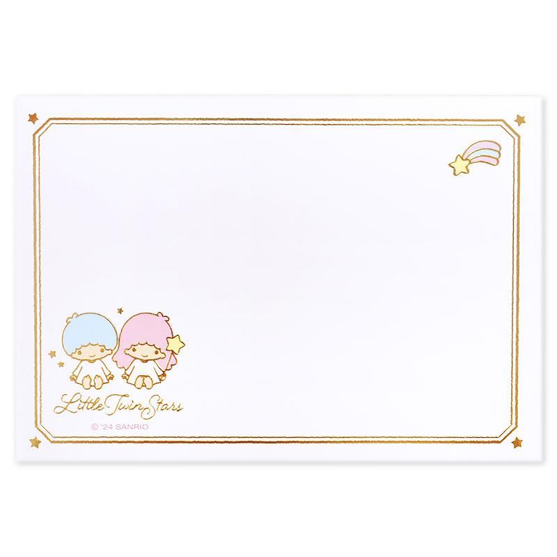 メッセージカード　サンリオ リトルツインスターズ メッセージミニパット 金箔押し メッセージ