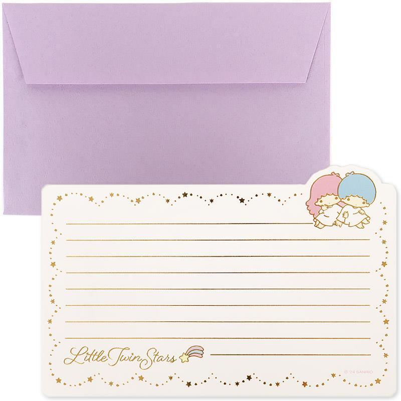 リトルツインスターズ レターセット 金箔押し シンプルデザイン文具