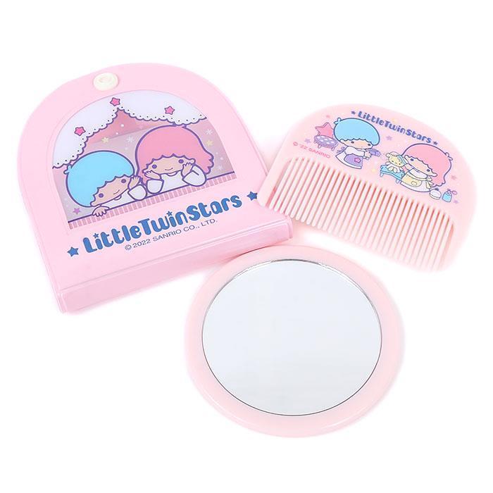 リトルツインスターズ ビニールケース付きミラー&コームセット