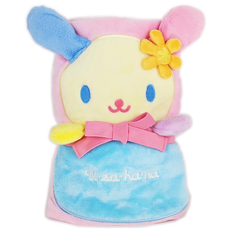 ウサハナ 2WAYブランケット ひざ掛け ケープ 毛布 あったか インテリア