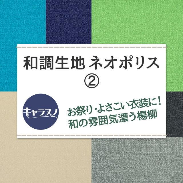 和調生地 ネオポリス 全21色 青 緑 白 黒 グレー 布幅150cm 50cm以上