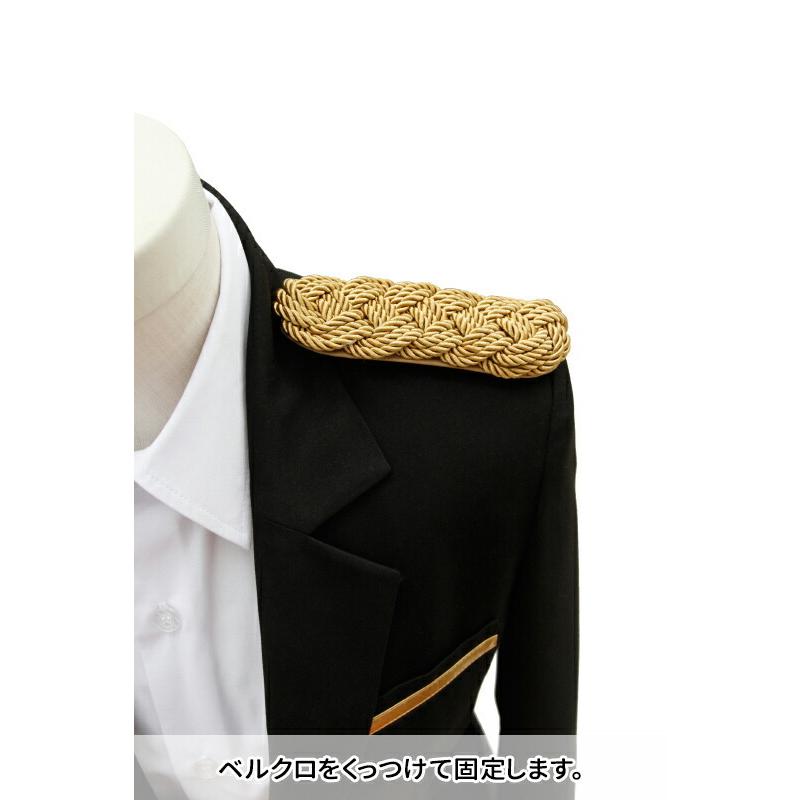 肩章 3本編み フリンジ付き 2個1セットゴールド シルバーの全2色