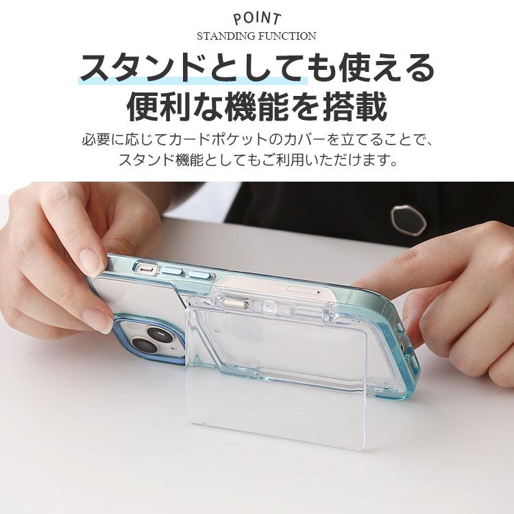 ZENIX DESIGN TECH iPhone16 ケース クリア カード収納 iPhone15