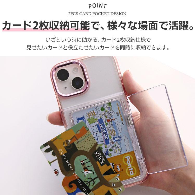 ZENIX DESIGN TECH iPhone16 ケース クリア カード収納 iPhone15