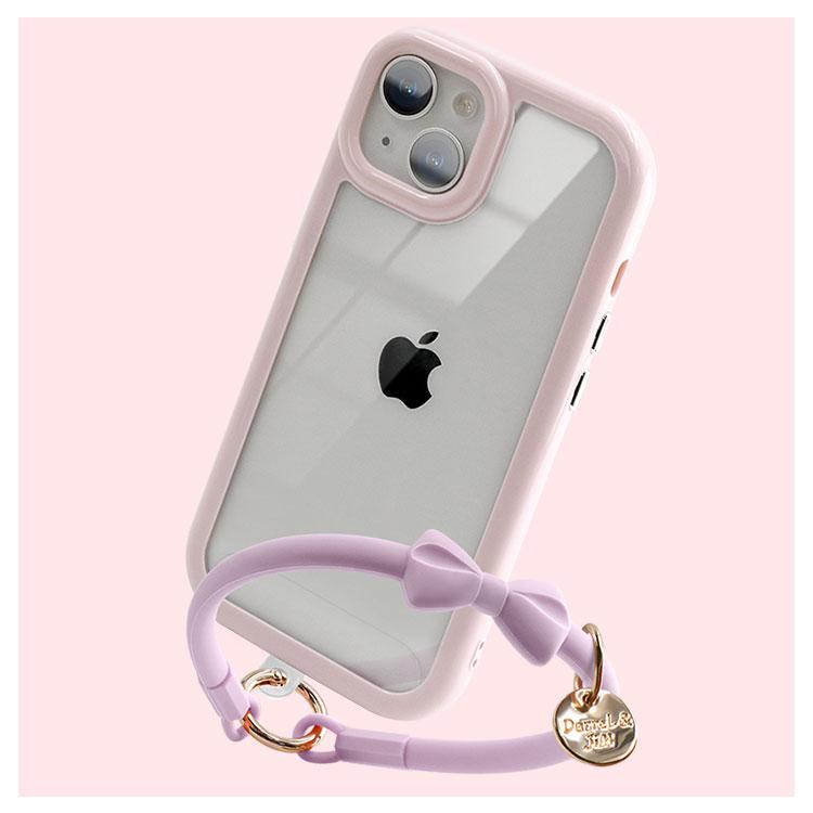 ZENIX DESIGN TECH iphone15 ケース リボン ストラップ付き 背面 ZENIX DESIGN TECH iphone15 ケース リボン ストラップ付き 背面