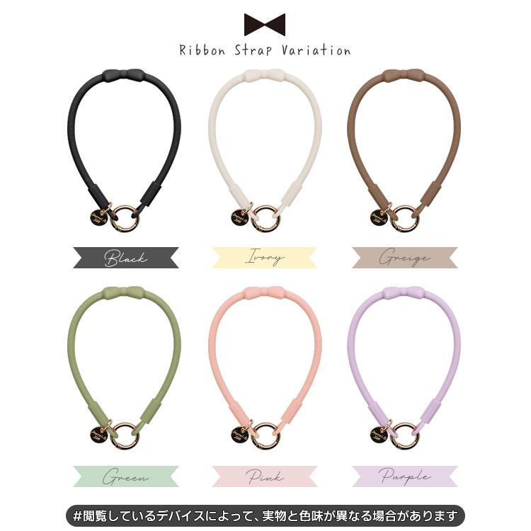 iphone15 ケース リボン ストラップ付き 背面 クリア 透明 iPhone14 pro max plus iPhone13 promax iPhone12 韓国 おしゃれ かわいい 大人可愛い くすみカラー | ZENIX DESIGN TECH | 06