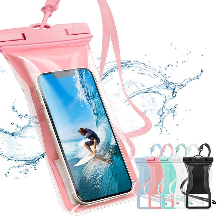 ZENIX DESIGN TECH 水に浮く スマホ 防水ケース ストラップ付き IPX8