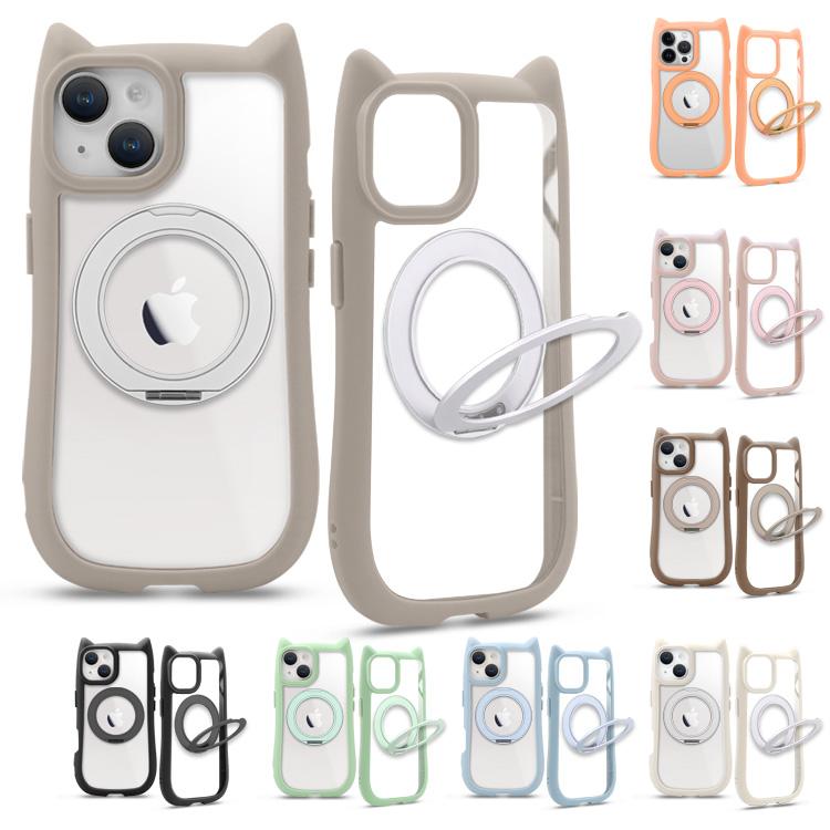 ZENIX DESIGN TECH iPhone18 Pro ケース 猫耳 MagSafe対応 360度回転