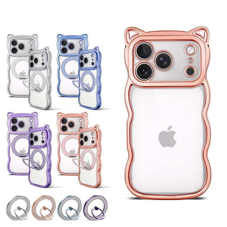 たぬき　proMAXケース（シルバー) ZENIX DESIGN TECH iPhone18 Pro promax ケース アイフォンケース 猫耳