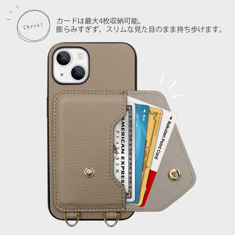 ZENIX DESIGN TECH iPhone15 pro ケース ショルダー ストラップ カード