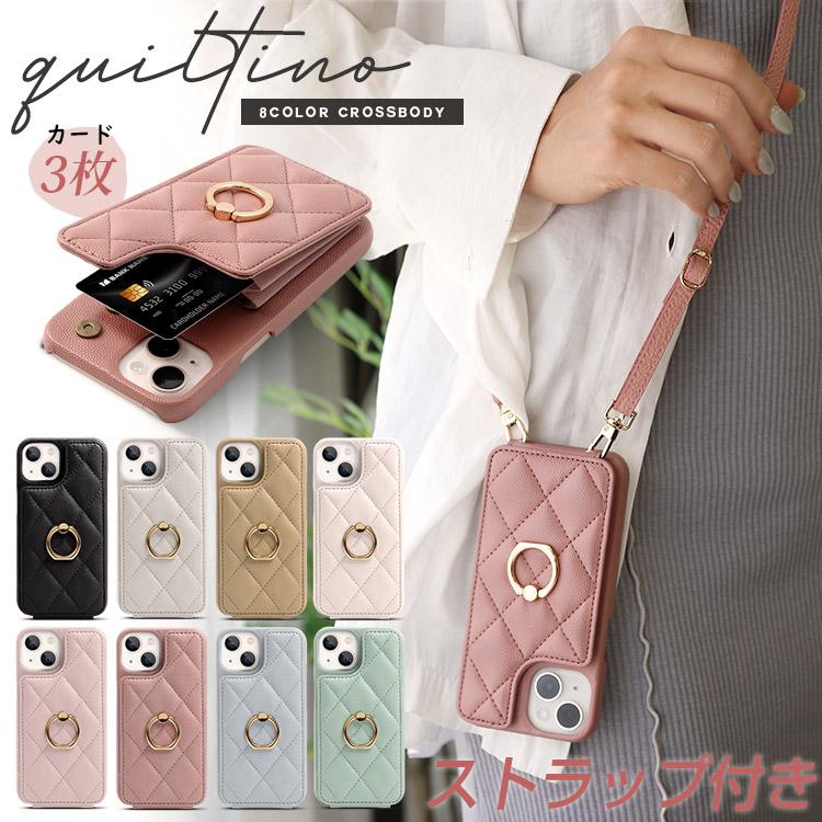 ZENIX DESIGN TECH iphone15 ケース ショルダー ストラップ付き リング