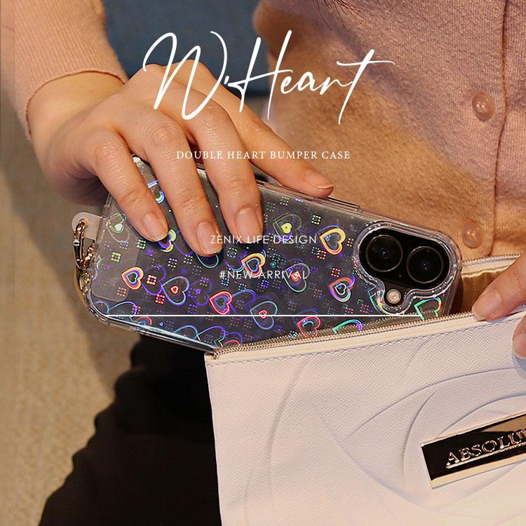 ZENIX DESIGN TECH iPhone16e ケース キラキラ ハート ホログラム