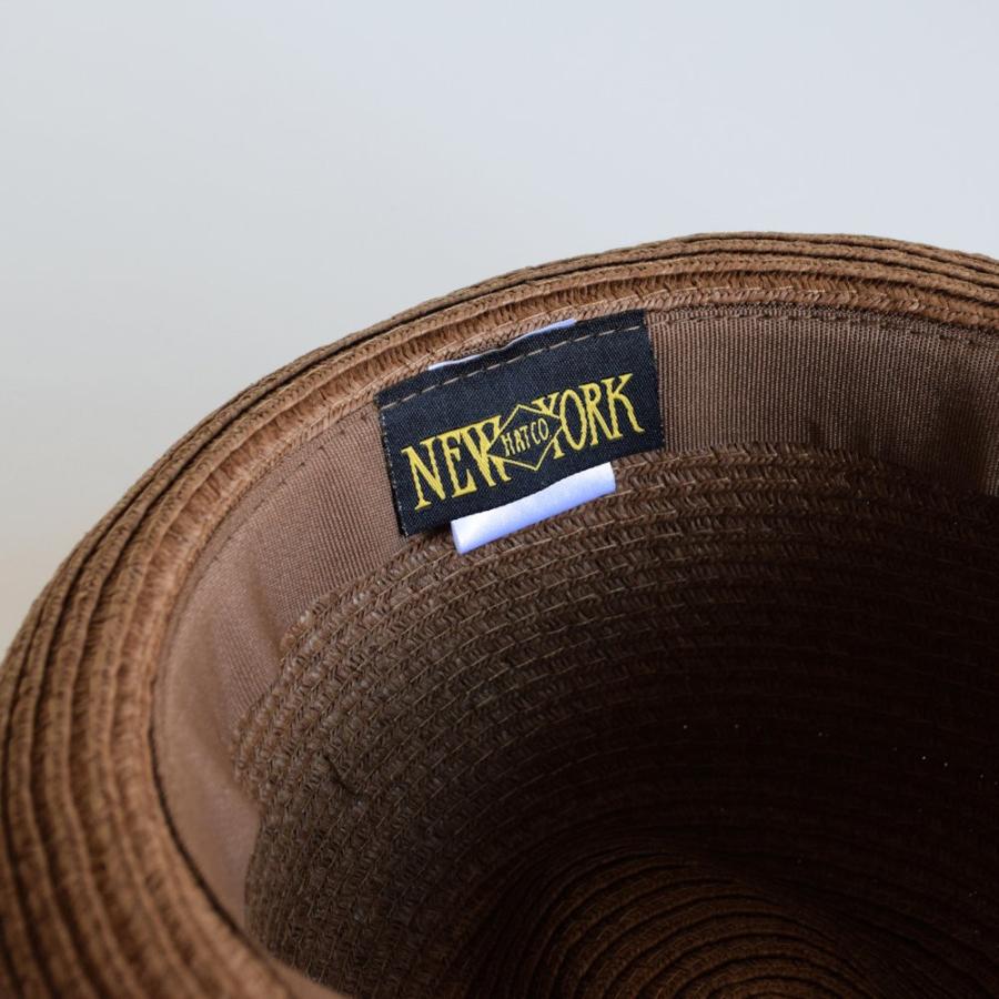 NEW YORK HAT（ニューヨークハット） 7140 Straw Settler ストロー セトラー 中折れハット(ブラウン