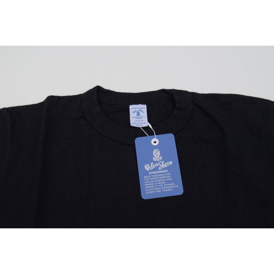 Velva Sheen（ベルバシーン） リラックスフィット ポケットTシャツ （162000H）ブラック ポケT  MADE IN USA｜charch｜02