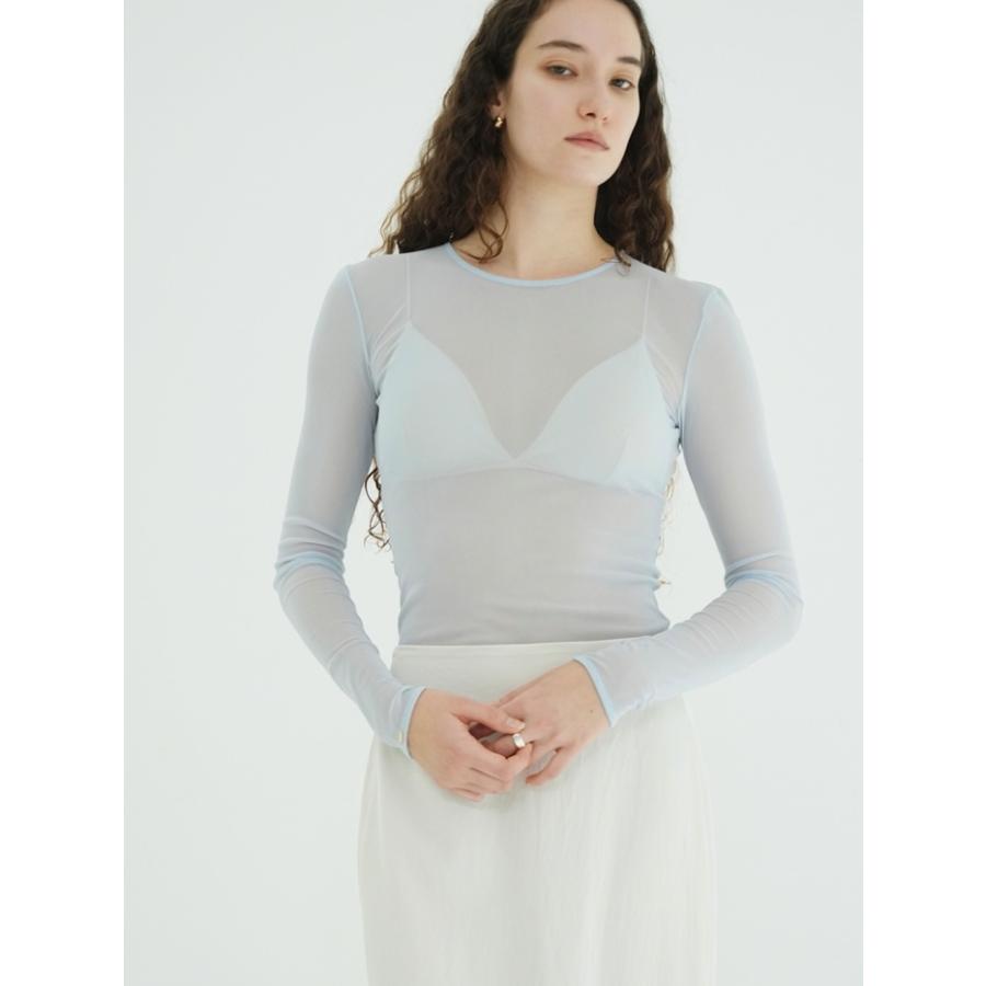 【CLANE】シアーチュールバルーンスリーブトップス_サイズ1 CLANE（クラネ）の「【CLANE/クラネ】SHEER TULLE BALLOON SLEEVE TOPS