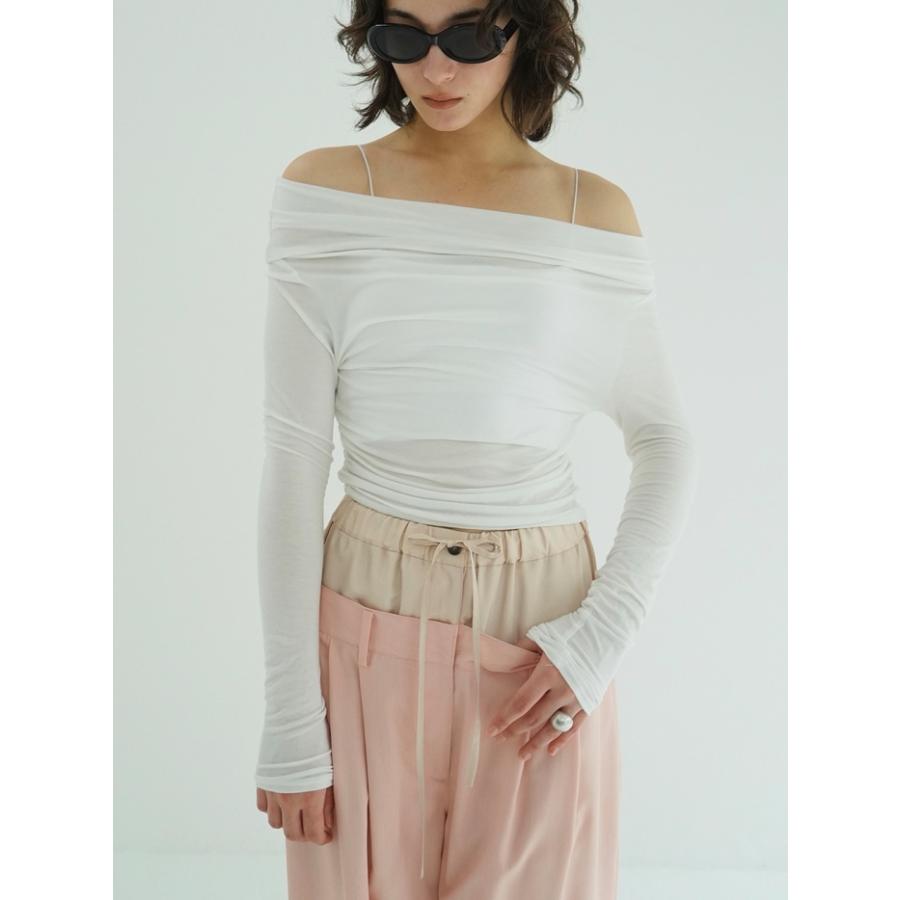 CLANE（クラネ） 即日発送 正規商品 ドレープ オフショルダー トップス