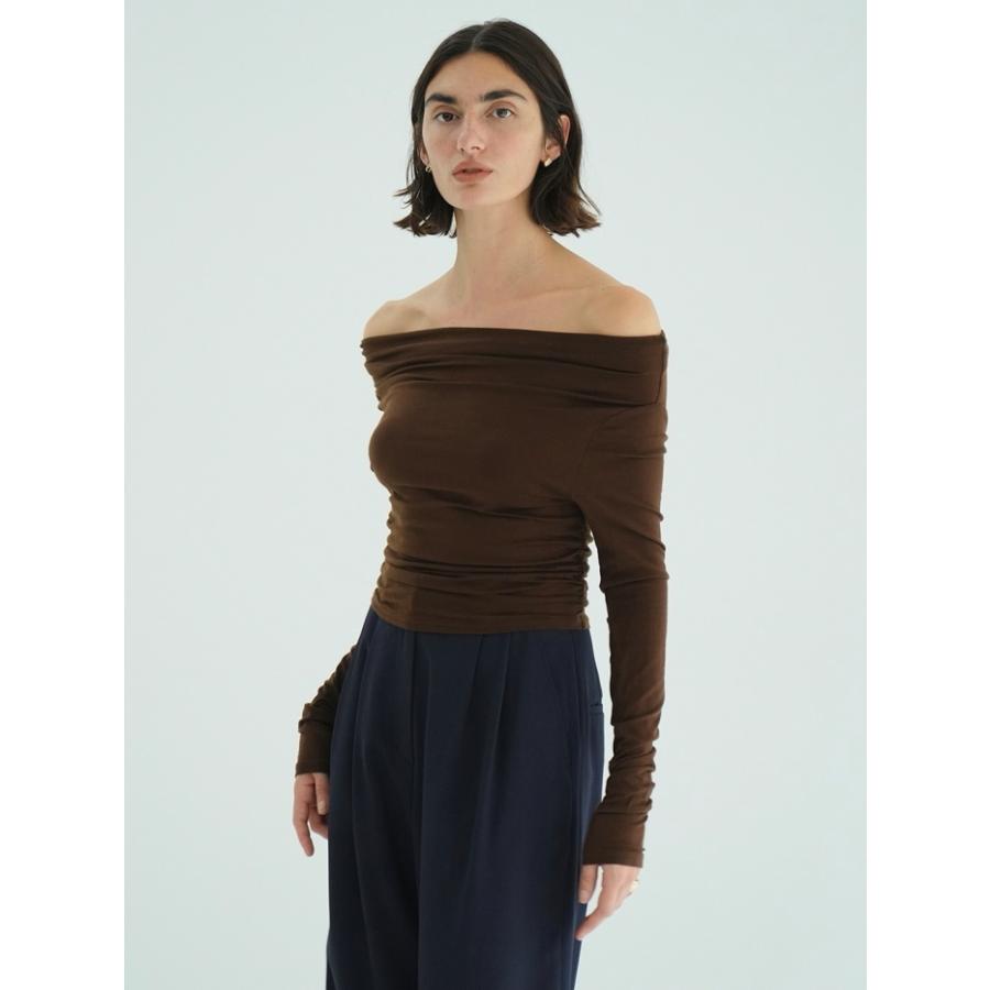 CLANE（クラネ） 即日発送 正規商品 ドレープ オフショルダー トップス