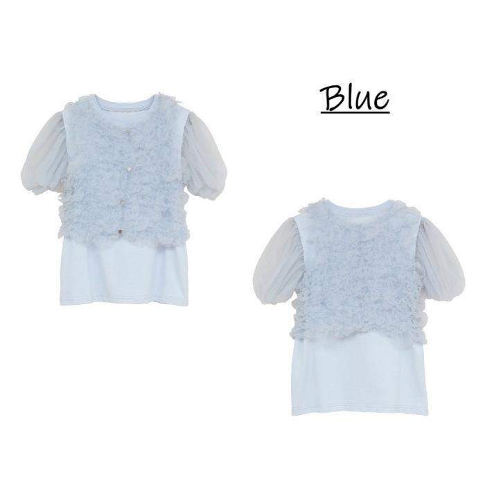美品　正規品　タグ付き【CLANE/クラネ】チュールベストレイヤードトップス CLANE（クラネ） 即日発送 正規商品 トップス チュール ベスト