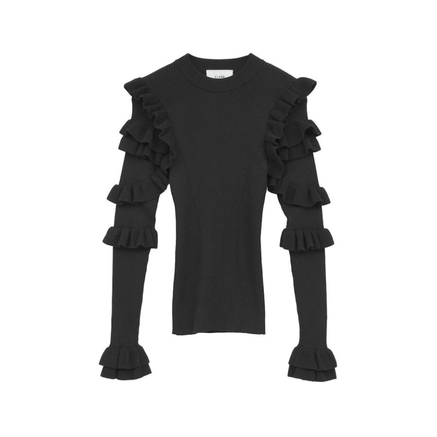 CLANE（クラネ） 即日発送 正規商品 フリル スリーブ ニット トップス