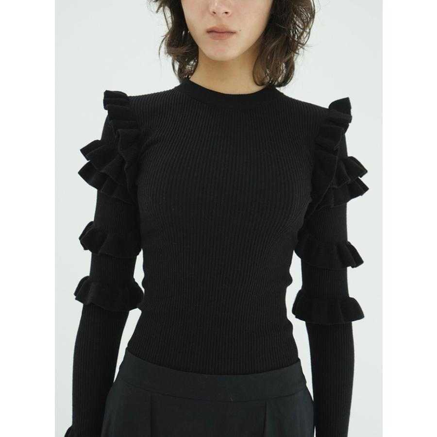 CLANE（クラネ） 即日発送 正規商品 フリル スリーブ ニット トップス