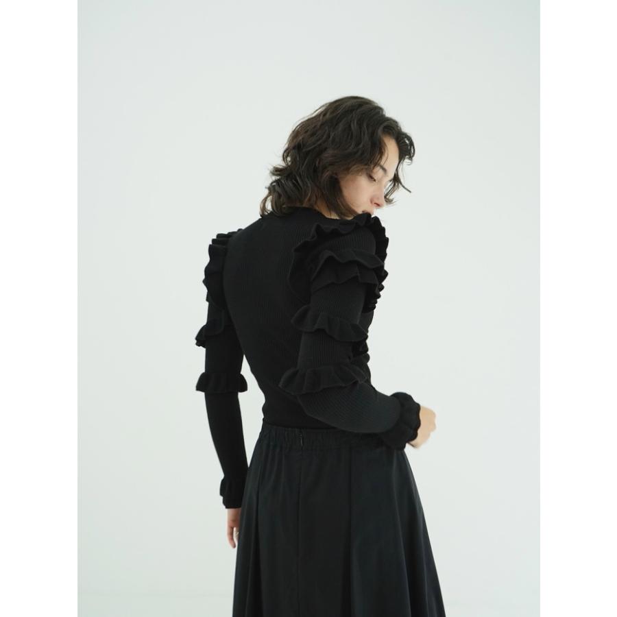 CLANE（クラネ） 即日発送 正規商品 フリル スリーブ ニット トップス
