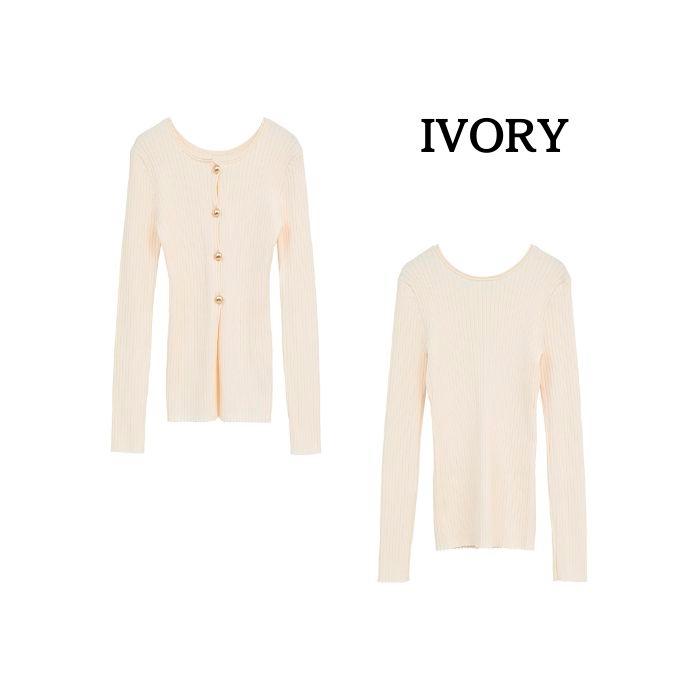 CLANE（クラネ） 即日発送 正規商品 Wフェイス ゴールド ボタン ニット