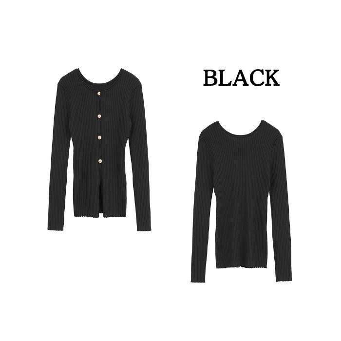 CLANE（クラネ） 即日発送 正規商品 Wフェイス ゴールド ボタン ニット