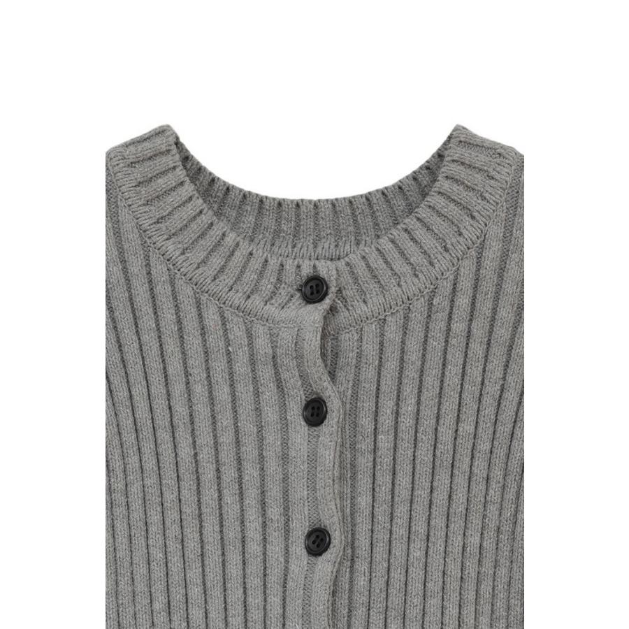 【新品！即完売レア♡】CLANE ショートフリルニット トップス グレー フリー CLANE（クラネ） 正規商品 ショート フリル ニット トップス W FACE