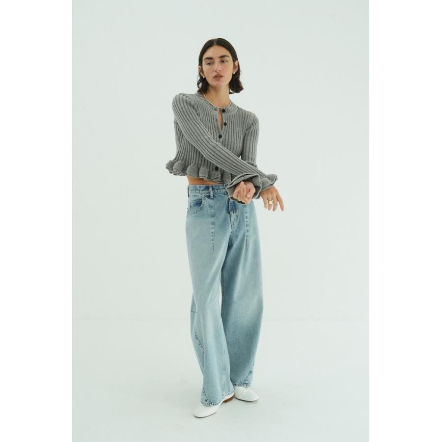 CLANE（クラネ） 正規商品 ショート フリル ニット トップス W FACE