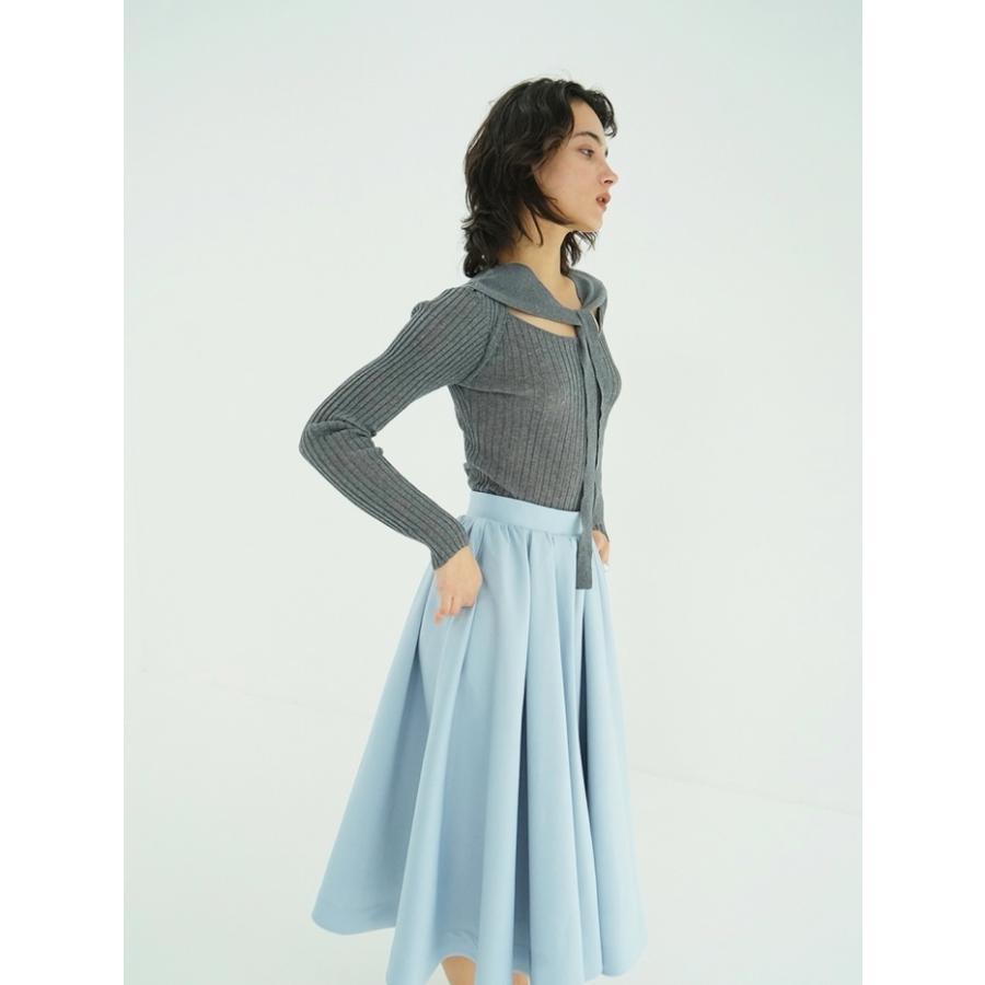 CLANE（クラネ） 即日発送 正規商品 シアー リブ リボン ニット