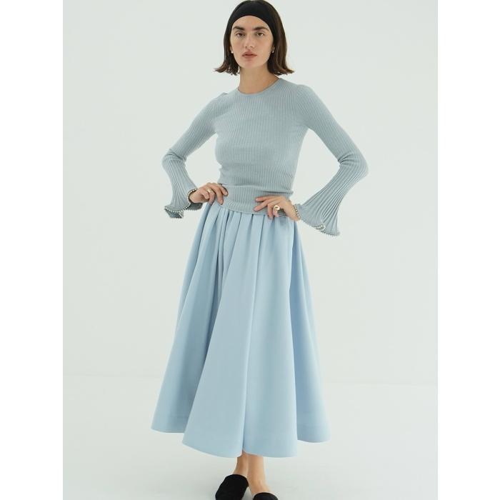 トップス CLANE EMBELLISHED FRILL SLEEVE KNIT TOPS EMBELLISHED FRILL SLEEVE KNIT TOPS｜TOPS(トップス)｜CLANE OFFICIAL