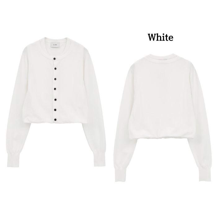 美品 CLANE 2,8万円 ホワイトのニットカーディガン セーター クラネ CLANE（クラネ） 正規商品 Wレイヤー ニット カーディガン W LAYERD