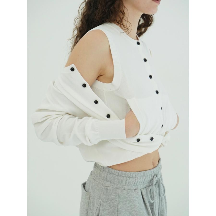 CLANE（クラネ） 正規商品 Wレイヤー ニット カーディガン W LAYERD