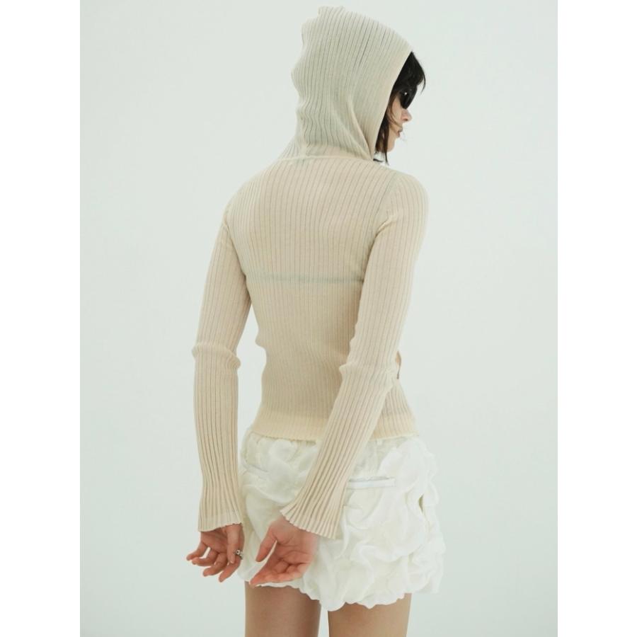 CLANE（クラネ） 即日発送 正規商品 シアー フーディー ニット