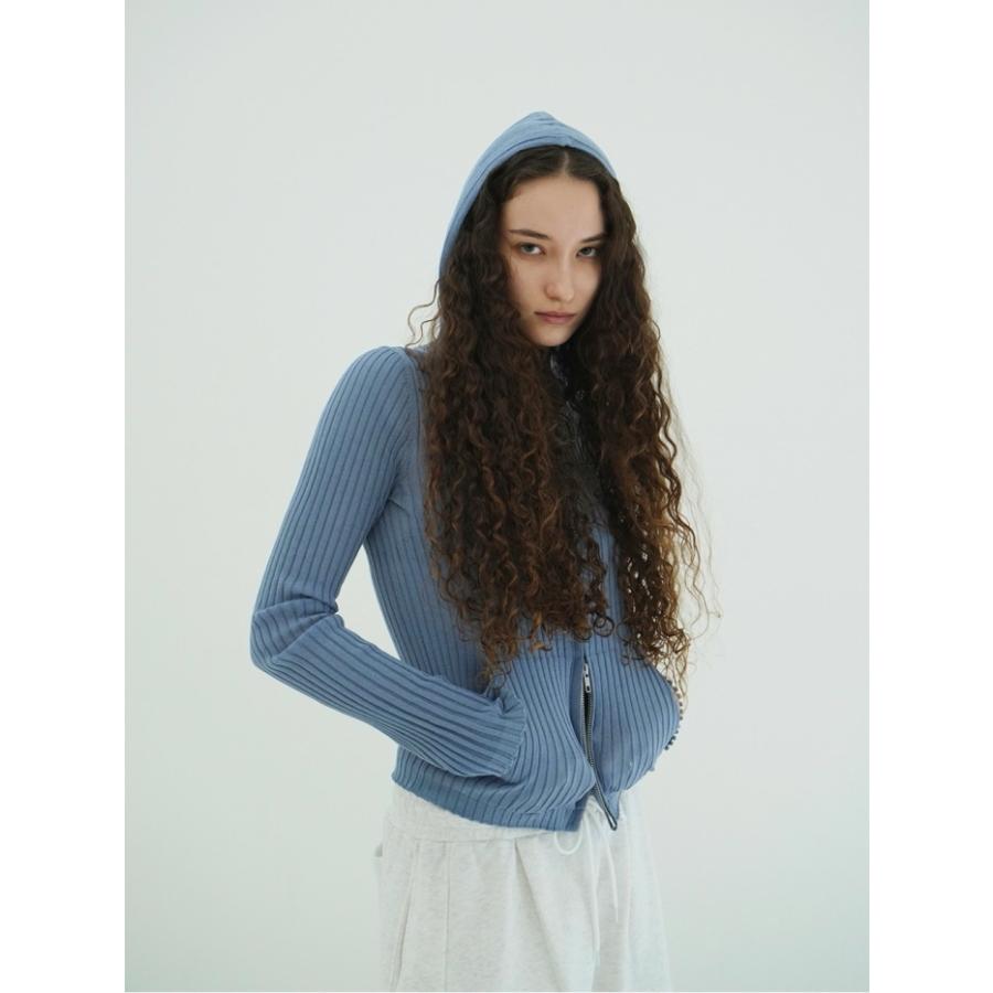 CLANE（クラネ） 即日発送 正規商品 シアー フーディー ニット