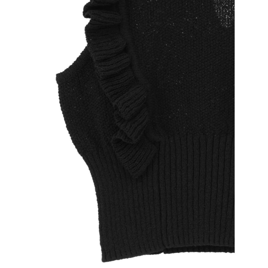 値下げ‼️CLANE クラネ フリル トップス ブラック CLANE（クラネ） 即日発送 正規商品 フリル スリーブ ニット トップス
