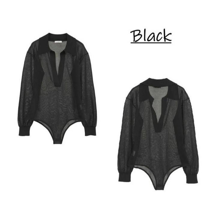 CLANE（クラネ） 正規商品 スキッパーニットボディスーツ SKIPPER KNIT