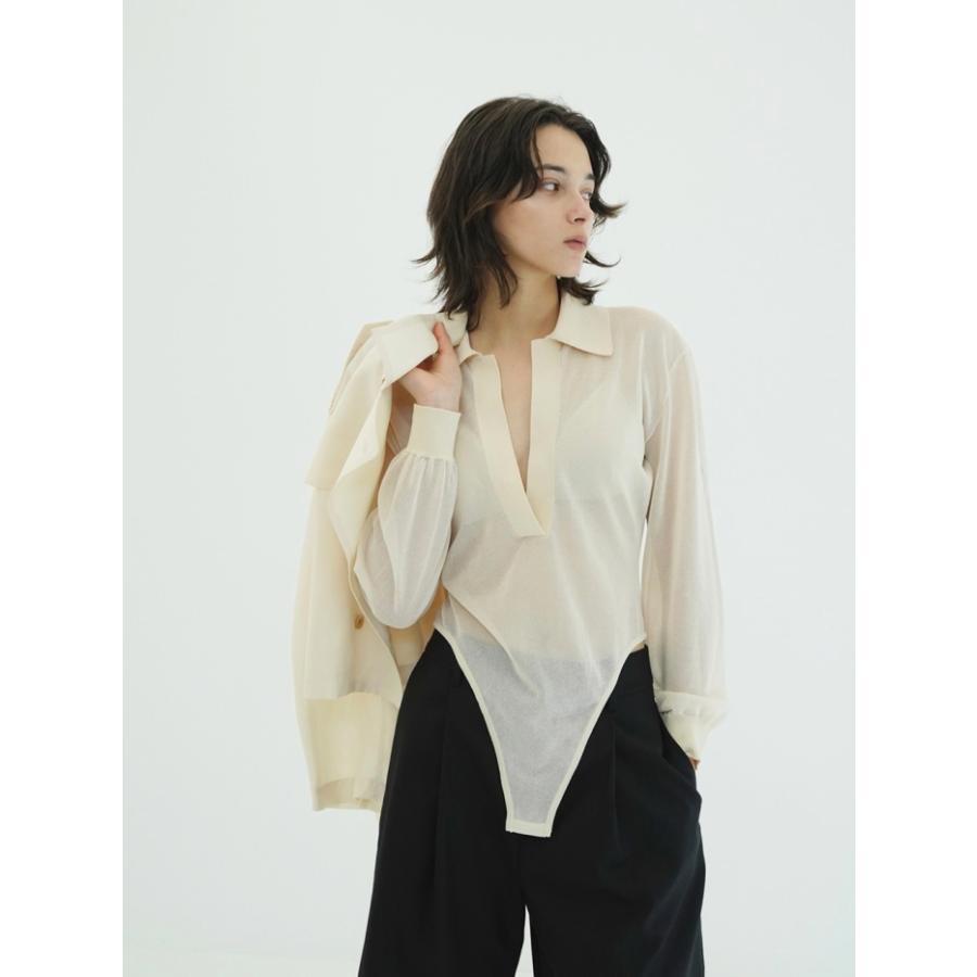 CLANE（クラネ） 正規商品 スキッパーニットボディスーツ SKIPPER KNIT