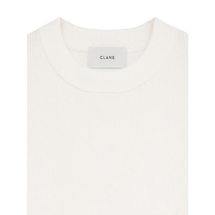 clane スクエアスリーブトップス ホワイト 新品未使用 CLANE/クラネ】SQUARE SLEEVE KNIT TOPS/スクエアスリーブトップス