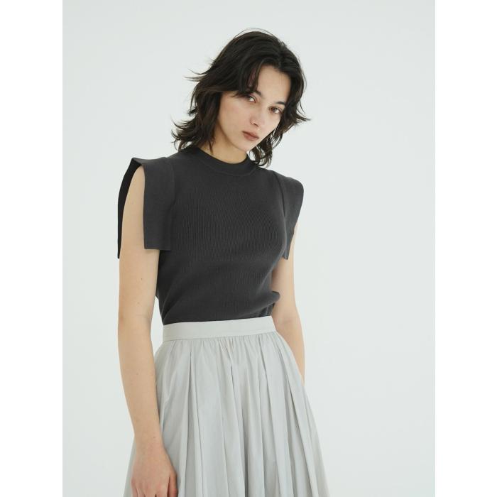 CLANE SQUARE SLEEVE KNIT ブラック1 CLANE（クラネ） 即日発送 正規商品 トップス スクエアスリーブニット