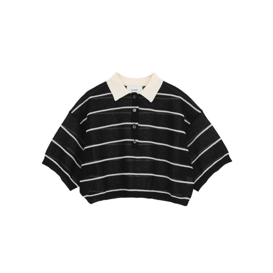 CLANE（クラネ） 正規商品 シアー ポロ ニット トップス SPONGY SHEER