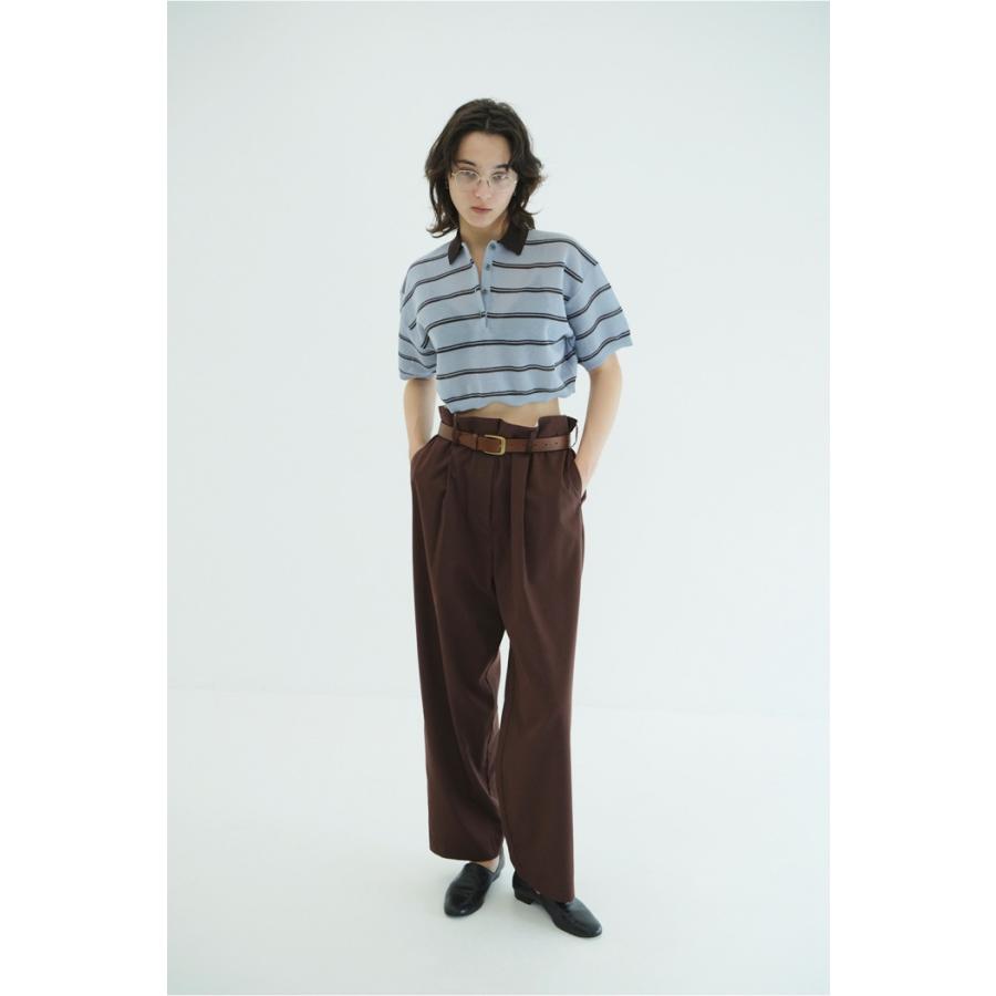 美品　CLANE クラネ　ニットブラウス　トップス　シアー素材　Vネック　2 CLANE - シアー ブイネック ニットトップス - SHEER VNECK KNIT TOPS
