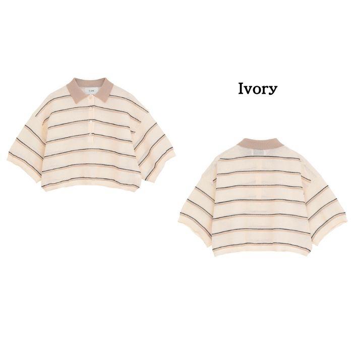 CLANE（クラネ） 正規商品 シアー ポロ ニット トップス SPONGY SHEER