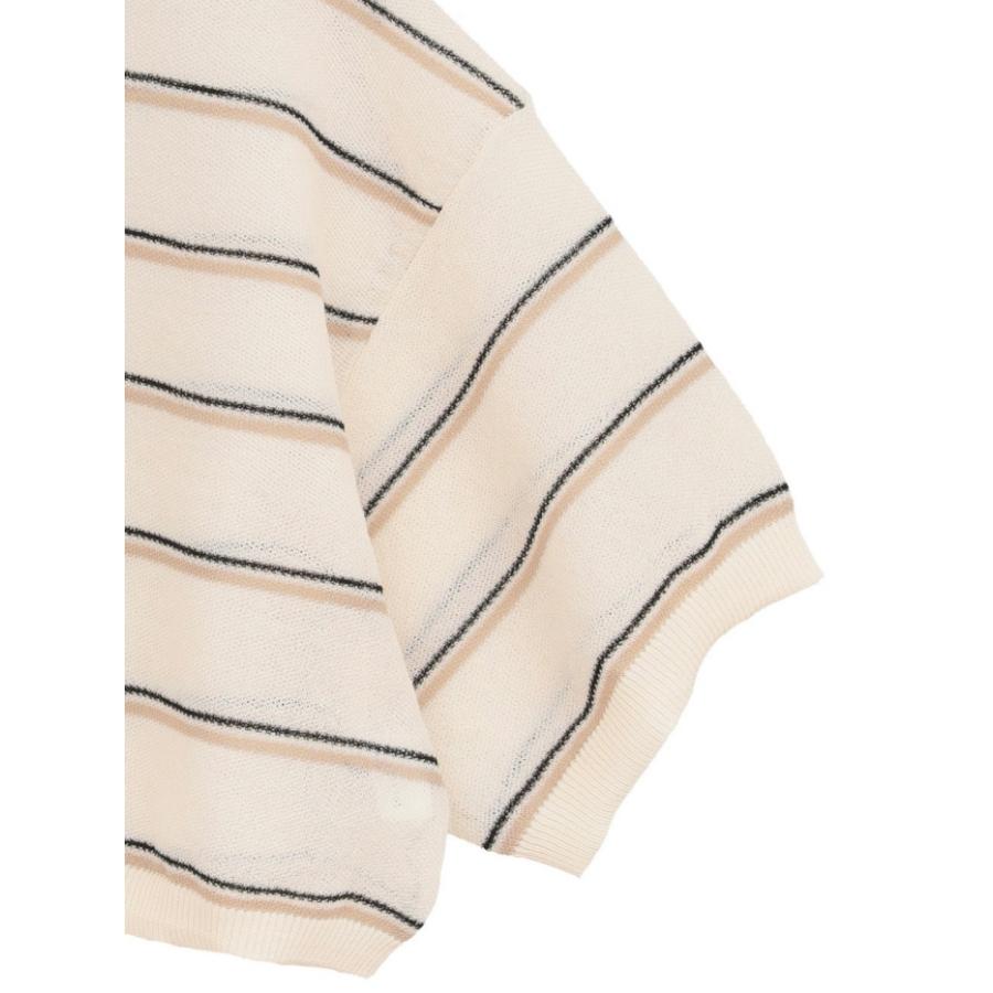 CLANE（クラネ） 正規商品 シアー ポロ ニット トップス SPONGY SHEER