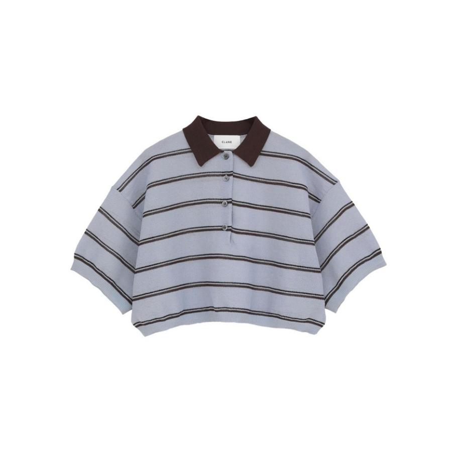 ニット CLANE（クラネ） ニットポロシャツ　clane（クラネ） セーター TOPS KNIT POLO SHEER SPONGY CLANE トップス