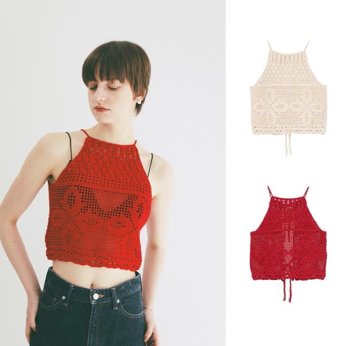 【新作未使用】CLANE ニットキャミ CLANE（クラネ） 正規商品 クロシェ キャミ ニット CROCHET CAMI KNIT
