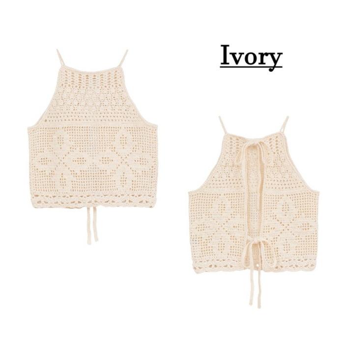 【新作未使用】CLANE ニットキャミ CLANE（クラネ） 正規商品 クロシェ キャミ ニット CROCHET CAMI KNIT